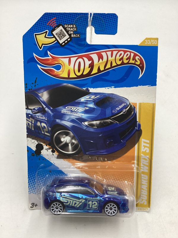 2012 Hot Wheels New Models #33 Subaru WRX STI Blue 89A For Discount