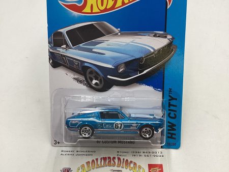 2014 HW City #98 67 Custom Mustang Blue 31C Hot on Sale