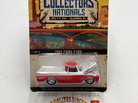 2023 Hot Wheels 23rd annual collectors nationals 1962 Ford F100 4462 6200 with protector For Cheap