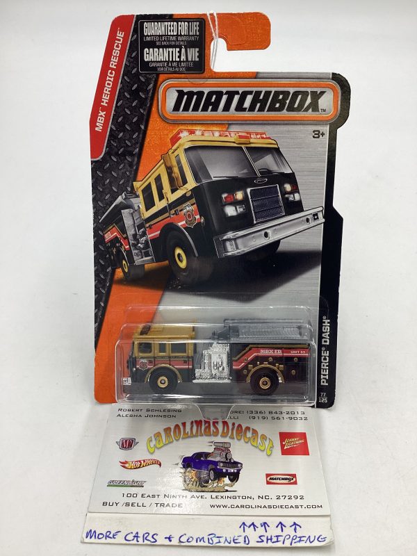 2016 MB Heroic Rescue #77 Pierce Dash Fire Truck Black 206C Online Hot Sale