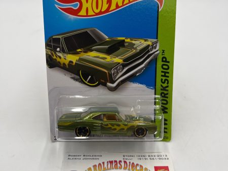 2014 Hot Wheels Workshop #212 69 Dodge Coronet Superbee Green 59D on Sale