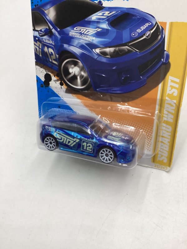 2012 Hot Wheels New Models #33 Subaru WRX STI Blue 89A For Discount