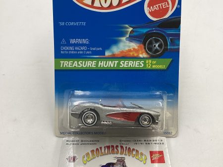 1996 Hot Wheels Treasure Hunt 9 12 58 Corvette #436 274E Fashion