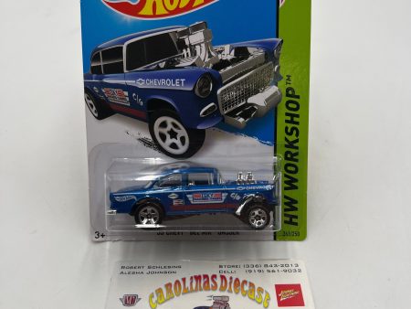 2014 Hot Wheels Workshop #241 55 Chevy Bel Air Gasser Blue 9B Online now