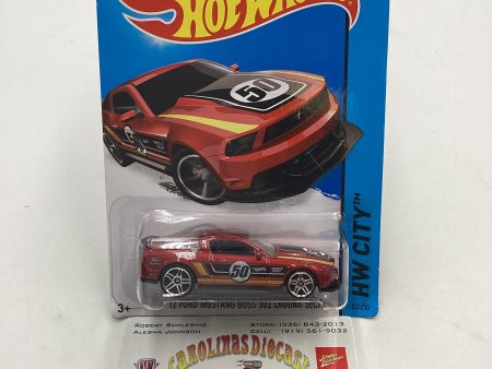 2014 HW City #91 12 Ford Mustang Boss 302 Laguna Seca Red 22E on Sale