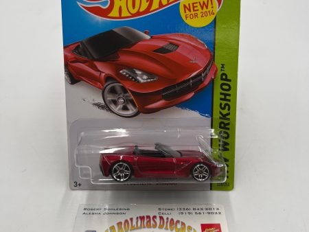 2014 Hot Wheels Workshop #228 14 Corvette Stingray Red 9F For Sale