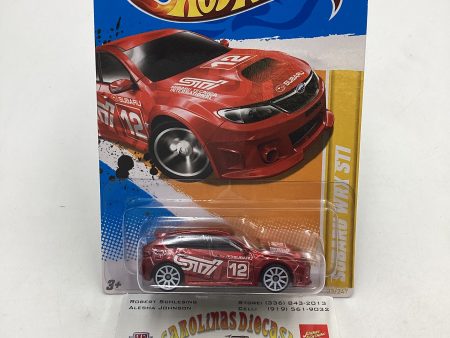 2012 Hot Wheels New Models #33 Subaru WRX STI Red 89B Supply