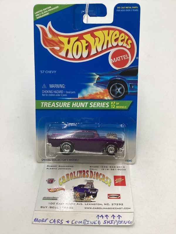 1996 Hot Wheels Treasure Hunt 7 12 57 Chevy #434 274E Cheap