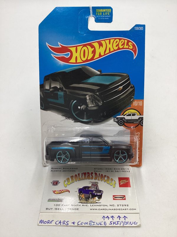 2017 Hot wheels Hot Trucks #159 Chevy Silverado Black 16C For Discount