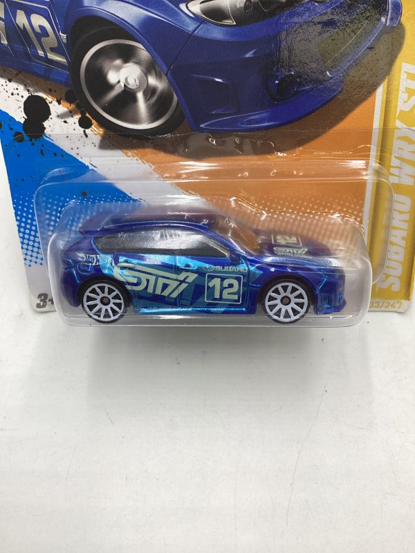 2012 Hot Wheels New Models #33 Subaru WRX STI Blue 89A For Discount