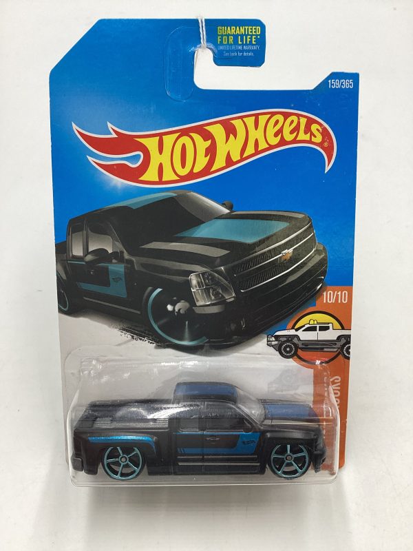 2017 Hot wheels Hot Trucks #159 Chevy Silverado Black 16C For Discount