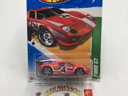 2012 HW Treasure Hunts #54 Ford GT Red 273B For Sale