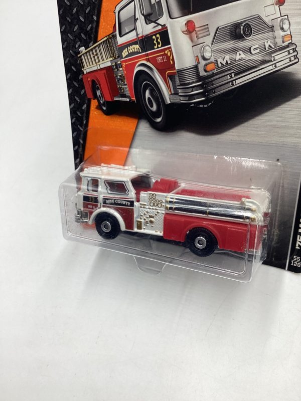 2015 MB Heroic Rescue 75 Mack CF #55 Fire Truck White 206B For Cheap