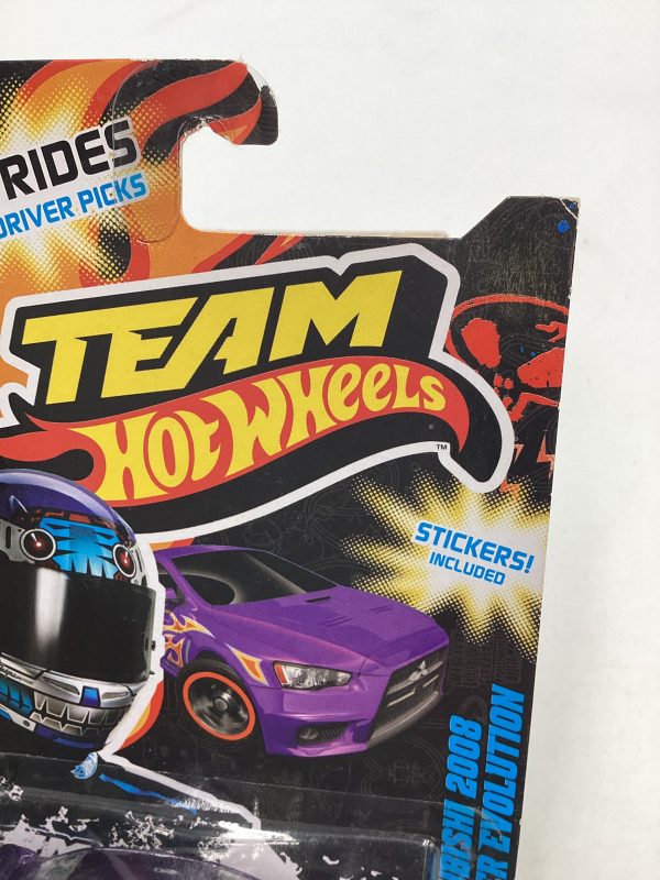 2011 HW Top Rides Blue Driver Picks *VHTF* Mitsubishi 2008 Lancer Evolution Purple with protector For Sale