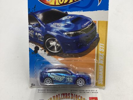 2012 Hot Wheels New Models #33 Subaru WRX STI Blue 89A For Discount