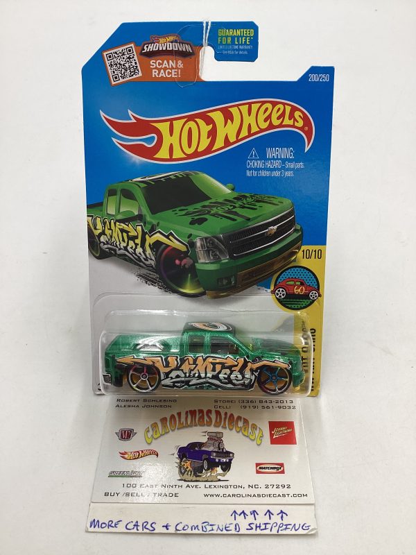 2016 Hot wheels Art Cars #200 Chevy Silverado Green 17C Fashion