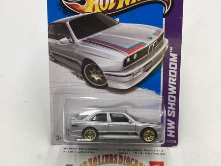 2013 Hot Wheels #172 HW Showroom 92 BMW M3 Silver 109H Supply