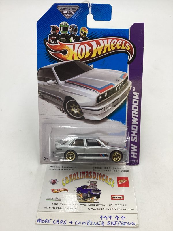 2013 Hot Wheels #172 HW Showroom 92 BMW M3 Silver 109H Supply