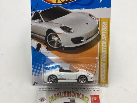 2012 Hot Wheels New Models #26 Porsche Boxster Spyder White 100F Hot on Sale