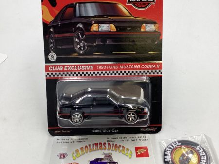 2023 Hot Wheels 1993 Ford Mustang Cobra R Club Car with Pin Supply