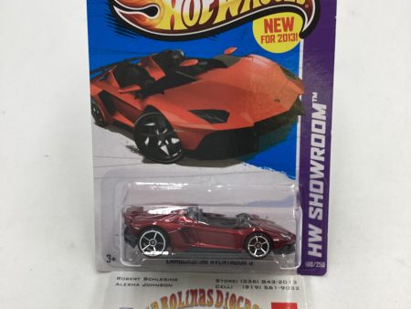 2013 Hot Wheels Showroom #180 Lamborghini Aventador J Red see last pic and description 101C Online Sale