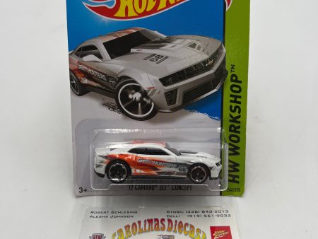 2014 Hot Wheels Workshop #246 12 Camaro ZL1 Concept White 7H Online Hot Sale