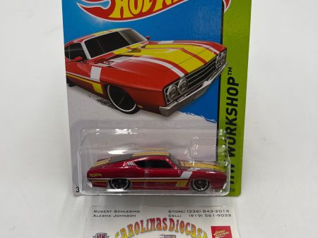 2014 Hot Wheels Workshop #235 69 Ford Torino Talladega Red 30G Online Sale