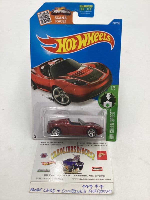 2016 Hot Wheels Super treasure hunt #241 Tesla Roadster W  Protector STH For Discount