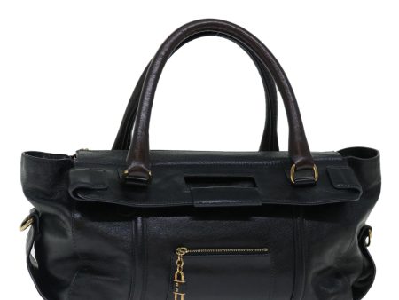 Chloe Hand Bag Leather Black  yk11425 on Sale