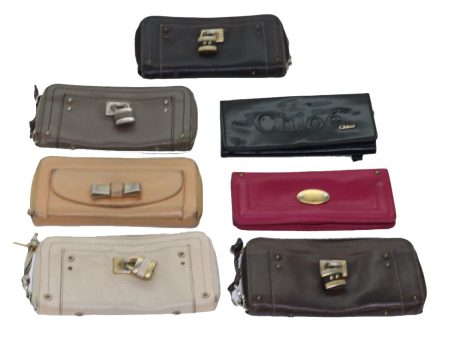 Chloe Wallet Leather 7Set Black Pink beige  ar11900 For Cheap