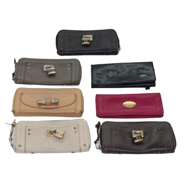 Chloe Wallet Leather 7Set Black Pink beige  ar11900 For Cheap