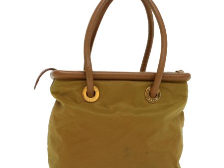 CELINE Hand Bag Nylon Khaki ar9963 Supply