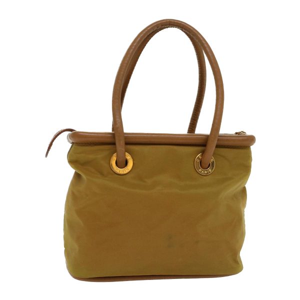 CELINE Hand Bag Nylon Khaki ar9963 Supply