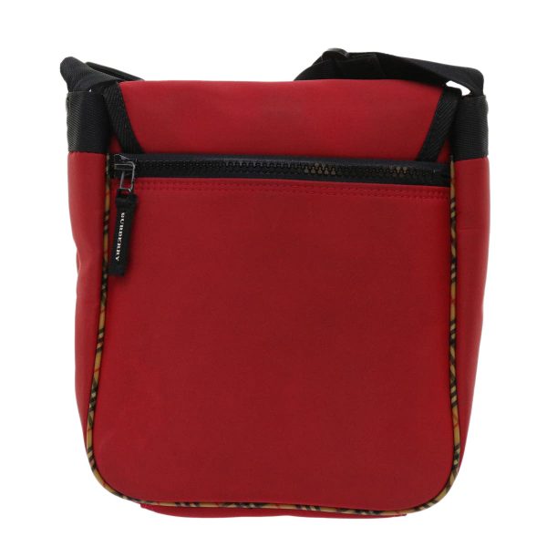 BURBERRY Nova Check Shoulder Bag Nylon RedNew bs6668 on Sale