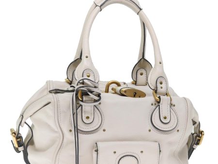 Chloe Paddington Hand Bag Leather White 04 07 51 5366  71583 Online Sale