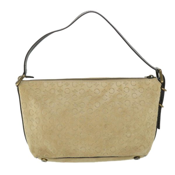 CELINE C Macadam Canvas Shoulder Bag Suede Beige 54789 Supply