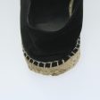 CHANEL Pumps Shoes Velor 38 Black CC  bs10973 Sale