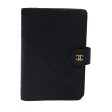 CHANEL Bicolore Day Planner Cover Lamb Skin Black Gold CC  yk15039 Hot on Sale