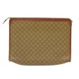 CELINE Macadam Pouch Clutch Bag PVC Leather Beige jk1328 on Sale