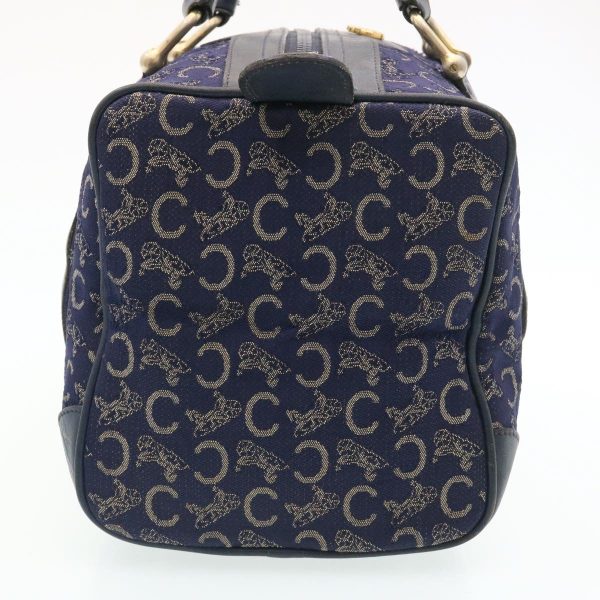 CELINE C Macadam Canvas Hand Bag Navy im257 on Sale