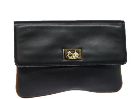 CELINE Clutch Bag Leather Black 81129 Discount