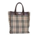 BURBERRY Nova Check Hand Bag Nylon BeigeNew 51701 For Sale