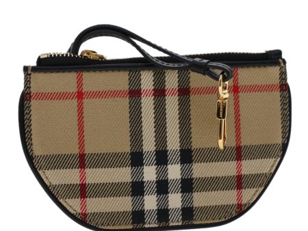 BURBERRY Nova Check Coin Purse Nylon BeigeNew 47493 For Cheap