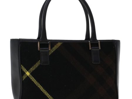 BURBERRY Nova Check Hand Bag Harako leather BrownNew 48105 Online now