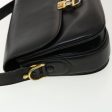 CELINE Horse Carriage Shoulder Bag Leather Black rd4963 For Cheap