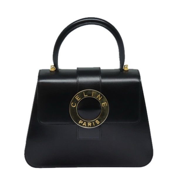 CELINE Hand Bag Leather Black 79863 Discount