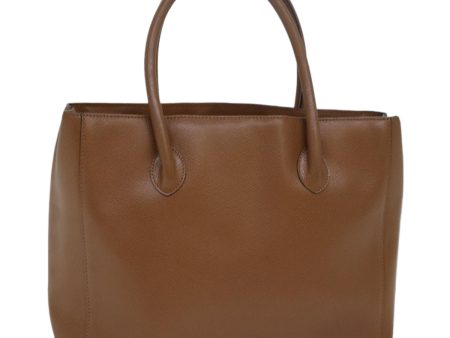 CELINE Hand Bag Leather Brown 81859 For Sale