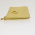 CELINE Coin Purse Leather Yellow hk413 Online now