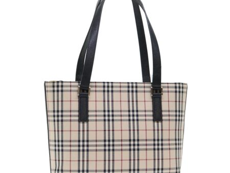 BURBERRY Nova Check Shoulder Bag Canvas Leather Beige BlackNew 50763 Sale