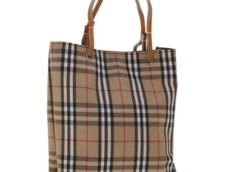 BURBERRY Nova Check Hand Bag Nylon BeigeNew ep1099 For Cheap